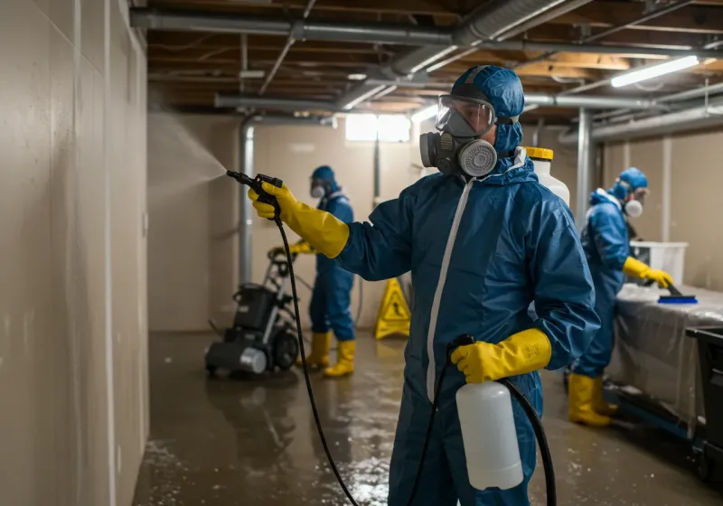 Basement Sanitization and Antimicrobial Treatment process in Falmouth, KY